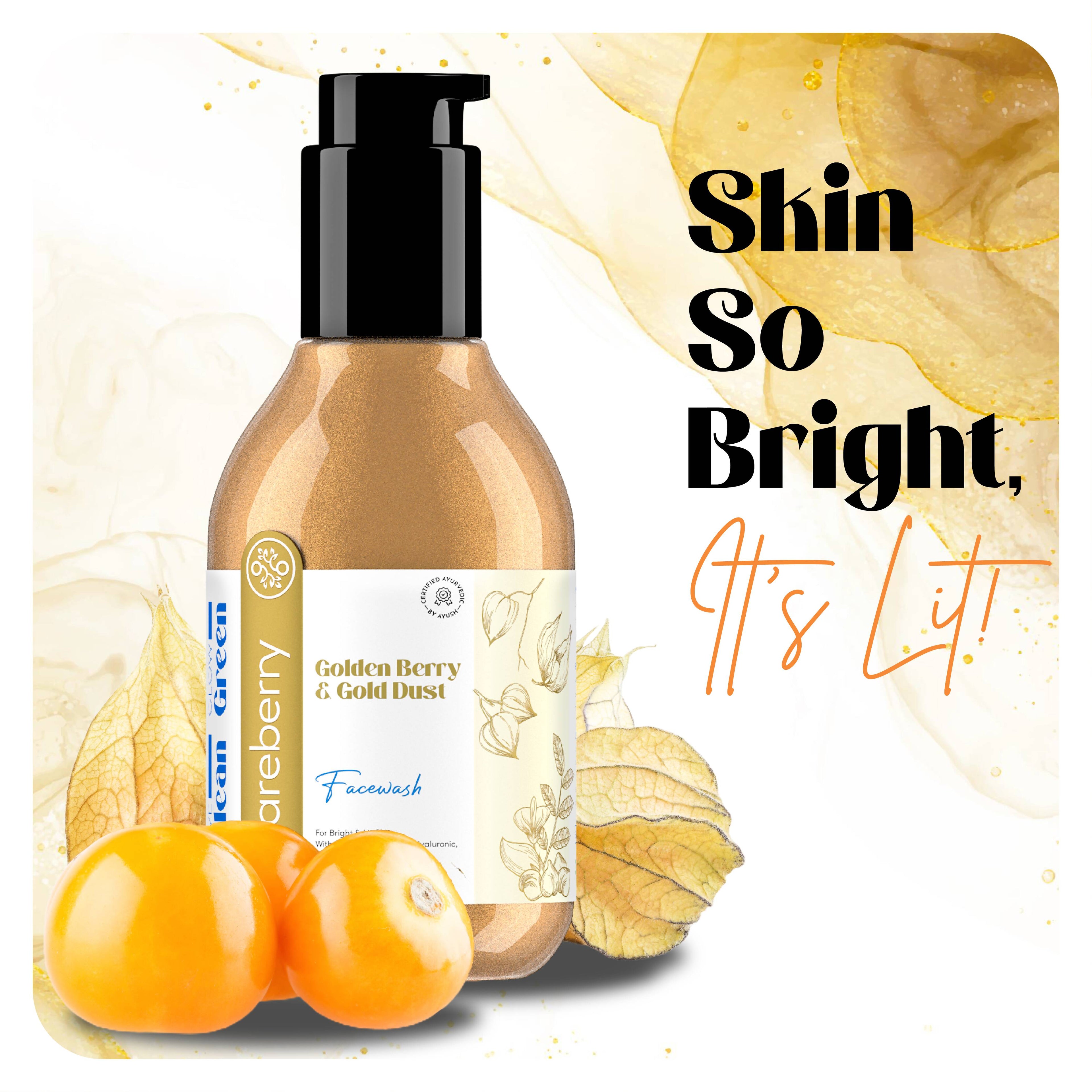 Careberry Golden Berry & Gold Dust Face Wash | Grocsy