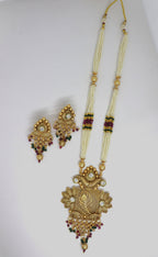 Joban Fashion White Pure Brass With Rajwadi Polish Necklace Set | Grocsy