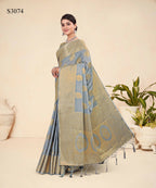 Grey Viscose Weaving Designer Saree - Vandini | Grocsy