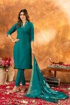 Roman Silk Daily Wear Kurta Pant With Dupatta Set by Infinity Export | Grocsy