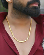 VOJ Gold-Polished Designer Leaf Shaped Chain For Men | Grocsy