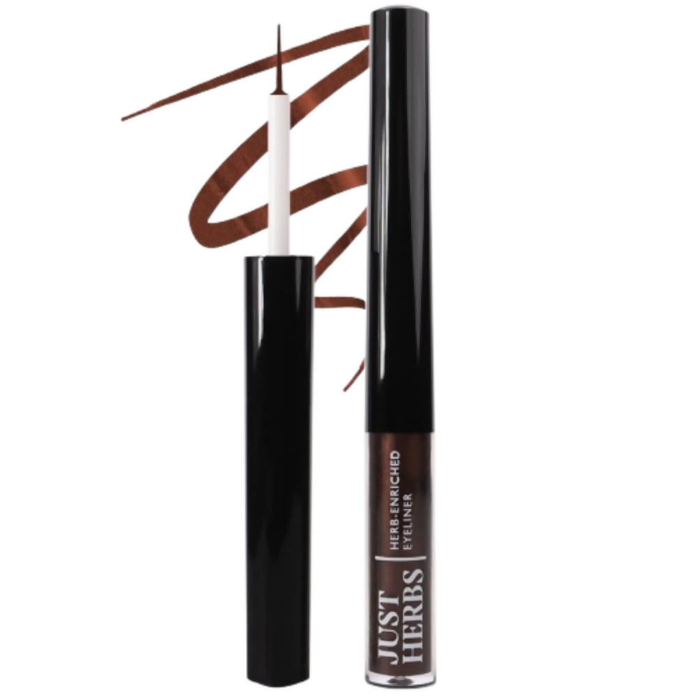 Just Herbs Eyeliner Waterproof and Smudge Proof, Long Lasting Eyeliners - Nutty Brown | Grocsy