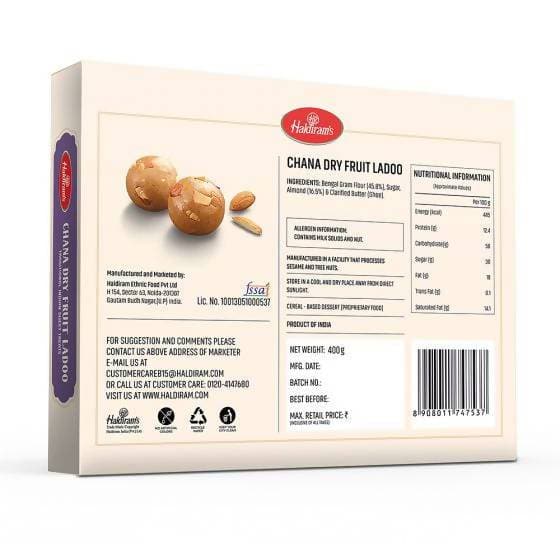 Haldiram's Chana Dry Fruit Laddoo | Grocsy