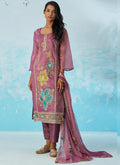 Vegaa Fashion Lavender Organza Embroidered Party Wear Suit | Grocsy