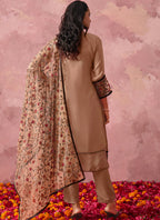 Vegaa Fashion Light Orange Georgette Embroidered Salwar Suit | Grocsy