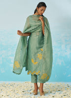 Vegaa Fashion Light Green Silk Embroidered Designer Salwar Suit | Grocsy