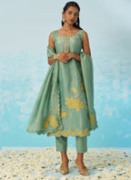 Vegaa Fashion Light Green Silk Embroidered Designer Salwar Suit | Grocsy