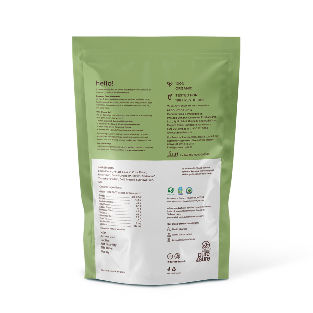 Pure & Sure Organic Aloo Bhujia | Grocsy