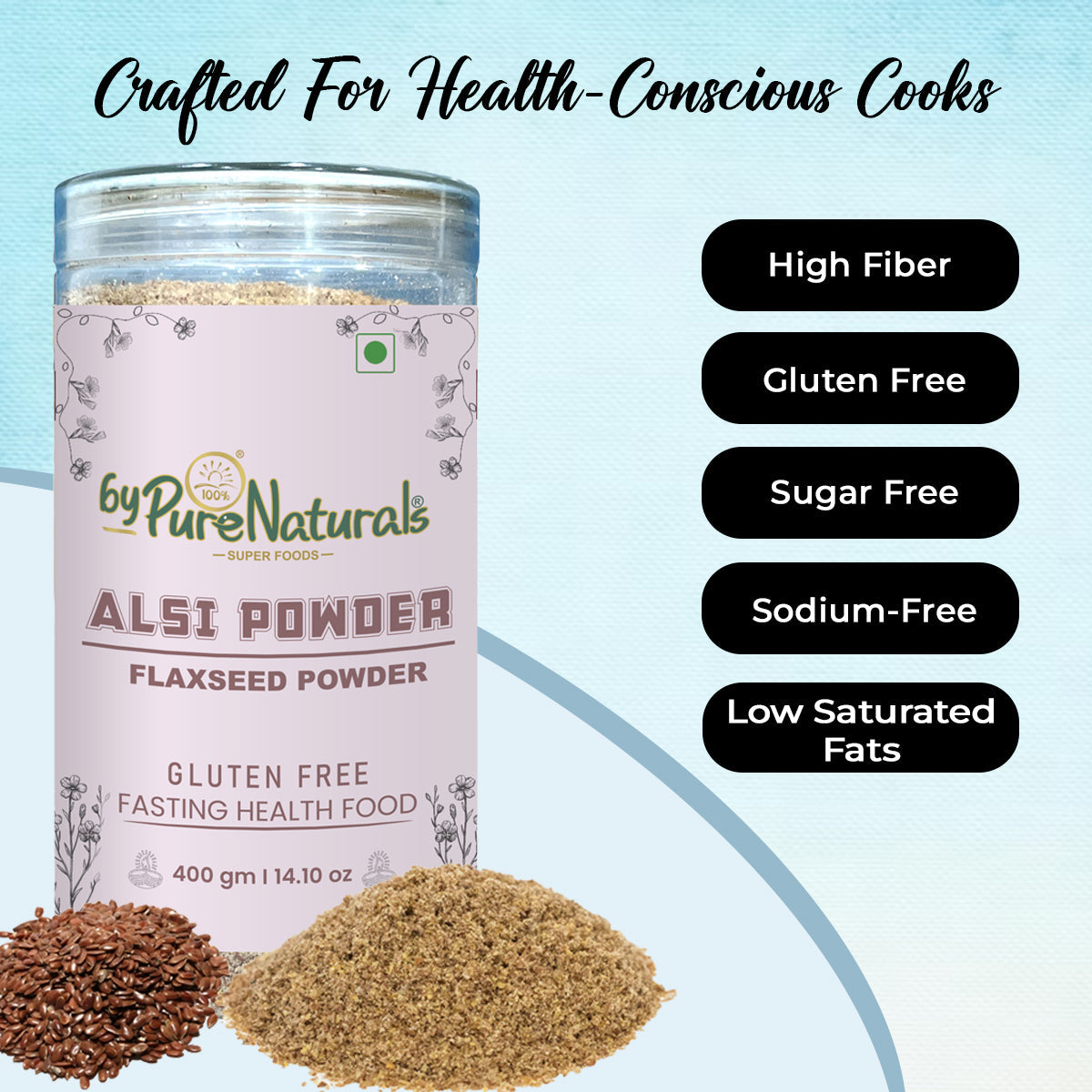 byPureNaturals Alsi Atta (Flaxseed Powder Flour) | Grocsy