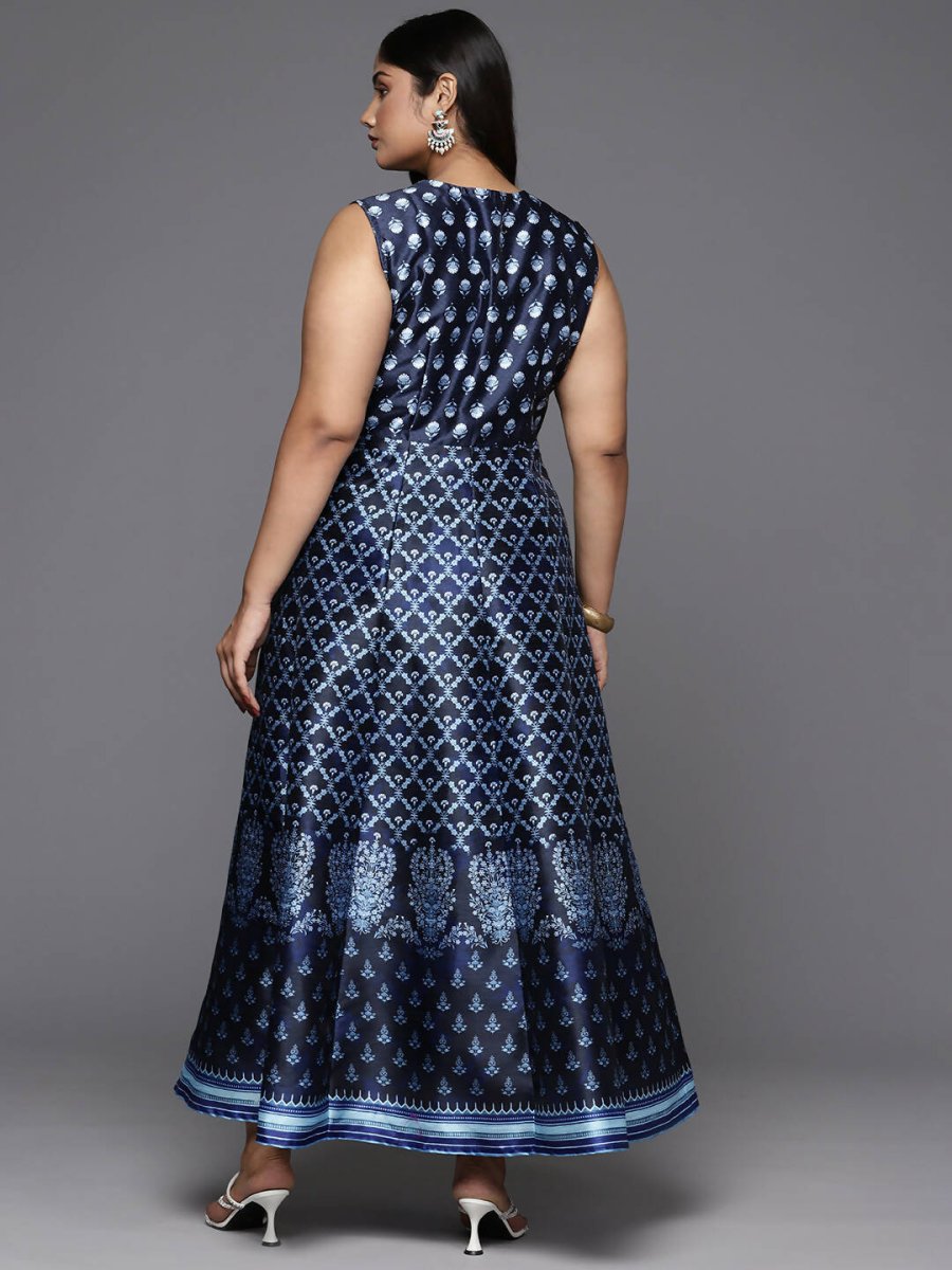 Ahalyaa Women's Traditional wear Ethnic Dress - Blue | Grocsy