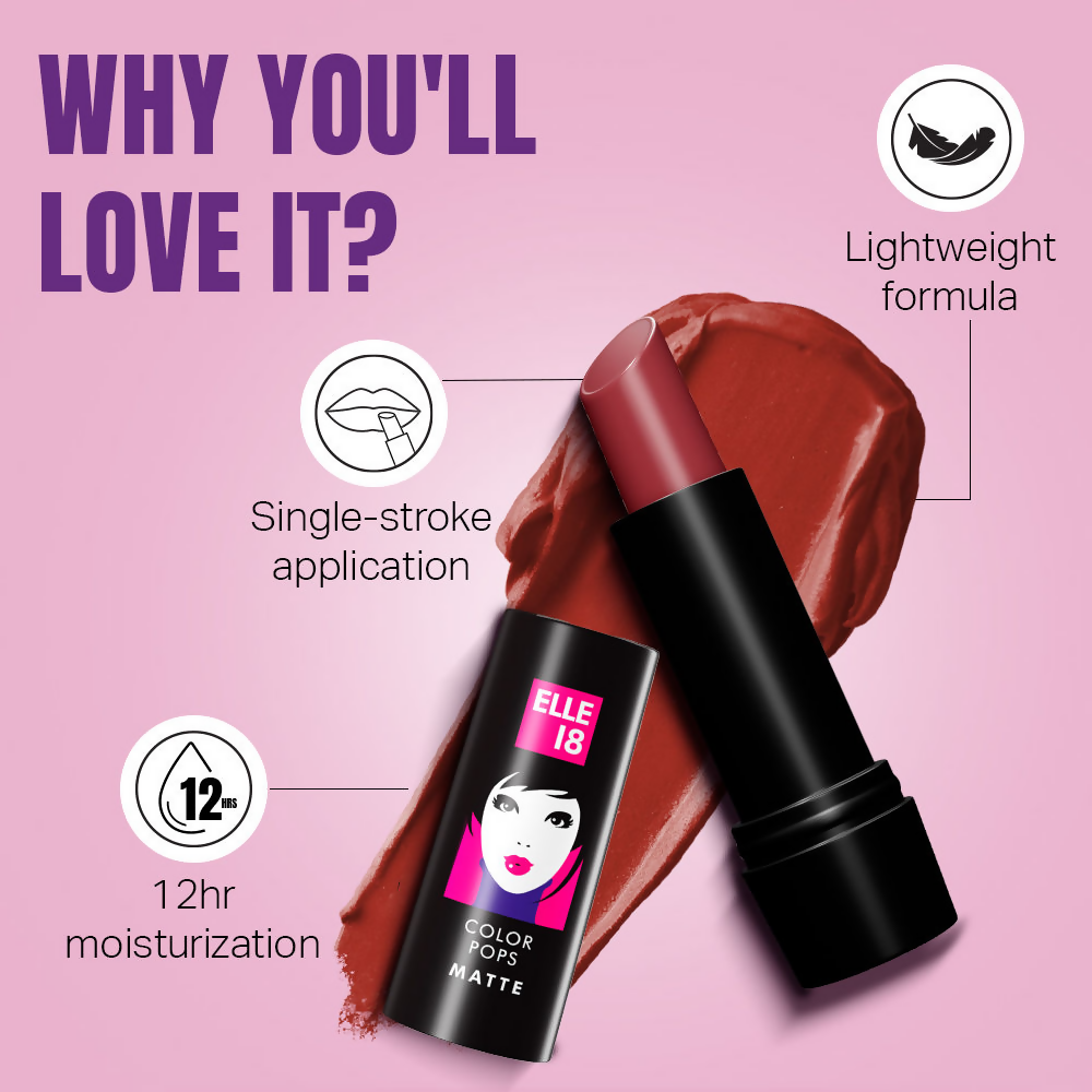 Elle 18 Color Pop Matte Lip Color - R33 Code Red | Grocsy