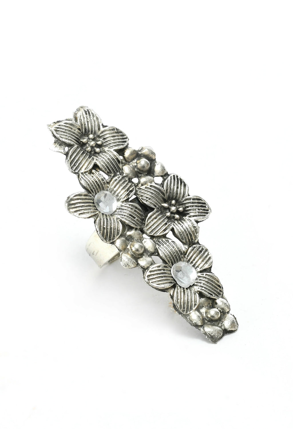 Mominos Fashion Johar Kamal Oxidised Silver-Plated Hasli Design Necklace Choker Set For Women | Grocsy