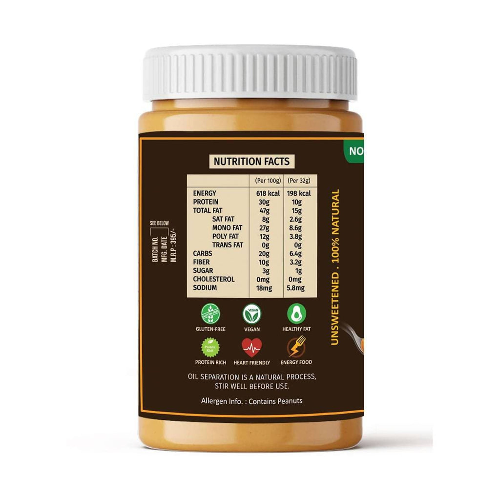 Oye Healthy Peanut Butter Natural Crunchy - Combo (850gm+340gm) | Grocsy