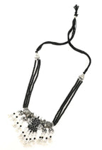 Mominos Fashion Johar Kamal Silver-Plated Brass Finish Elephant Desgin Choker For Women (Black) | Grocsy