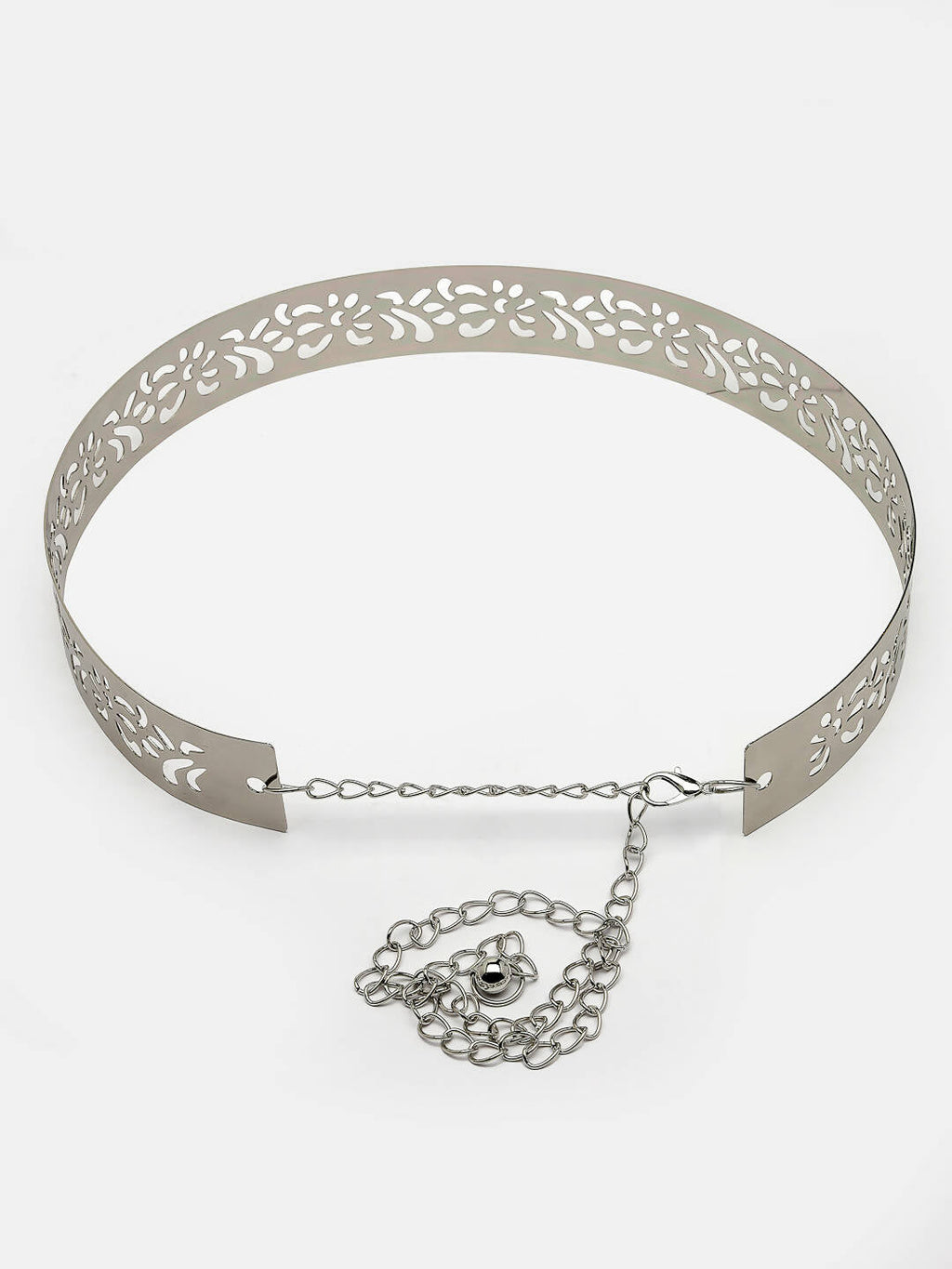 NVR Women Circular Silver Plated Adjustable Broad Belt | Grocsy