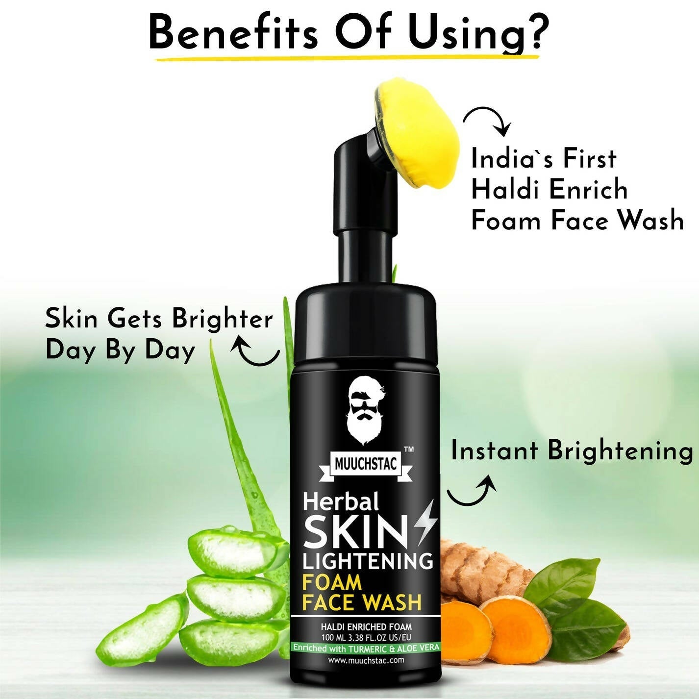 Muuchstac Herbal Skin Lightening Foam Face Wash | Grocsy