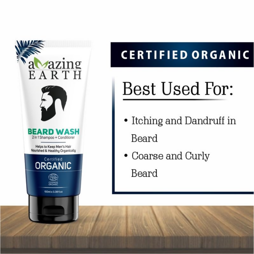 Amazing Earth Beard Serum & Beard Wash | Grocsy