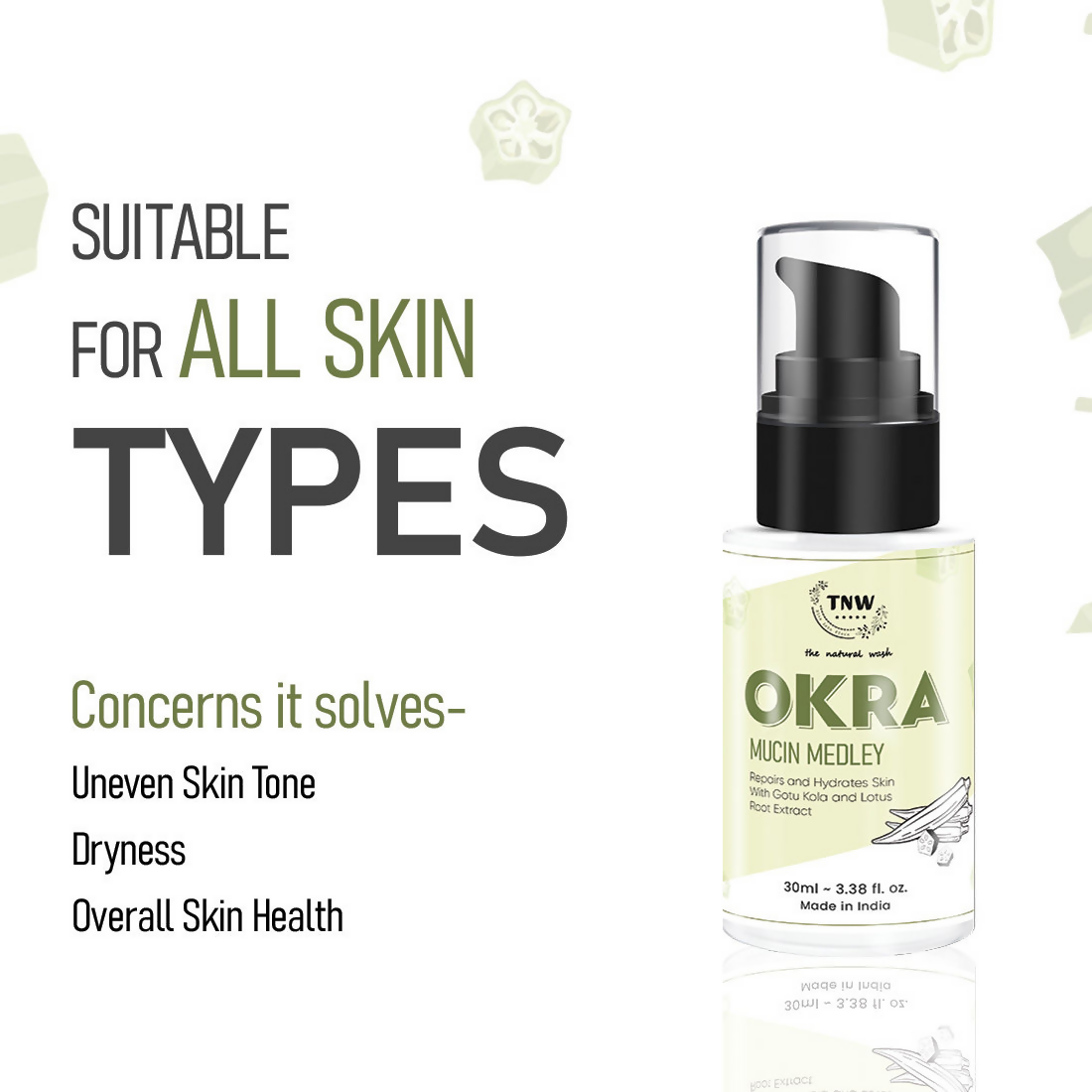 The Natural Wash Okra Mucin Serum For Long-Lasting Long-Lasting Moisturized Skin | Grocsy