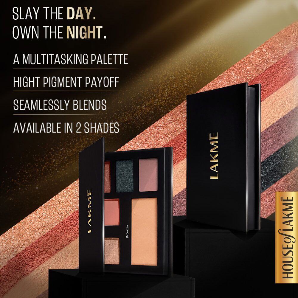 Lakme Glitterati 4 In 1 Face Palette - Night Diva | Grocsy