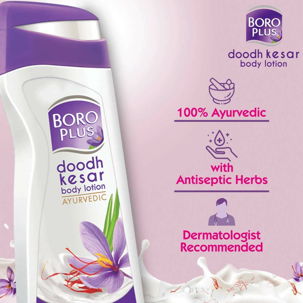 BoroPlus Dhoodh Keshar Body Lotion | Grocsy