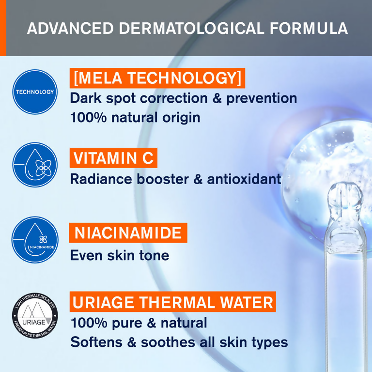Uriage Depiderm Anti-Dark Spot Brightening Cleansing Foaming Cream With Vitamin C & Niacinamide | Grocsy