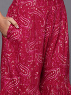 Ahalyaa Women's Traditional wear Kurta Set - Red | Grocsy