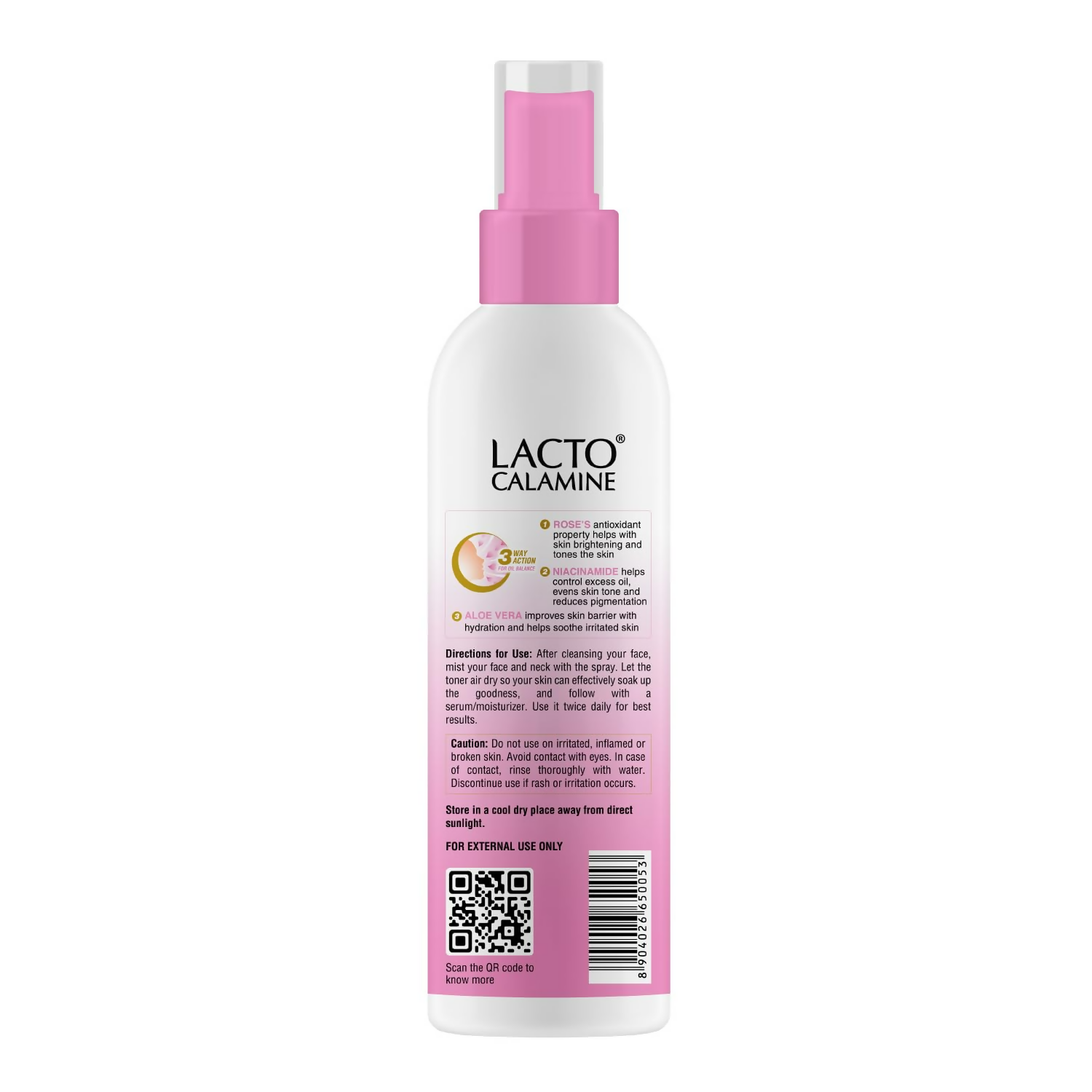 Lacto Calamine Rose Water Toner | Grocsy