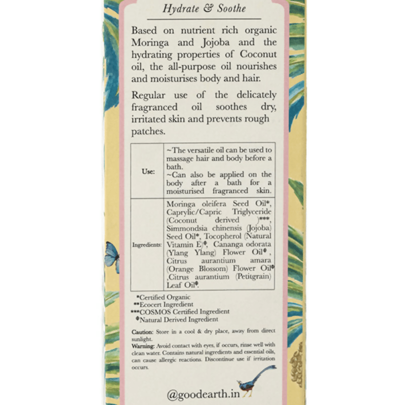 Amritam by Good Earth Ylang Ylang Moisturising Body & Hair Oil | Grocsy