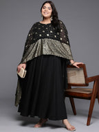 Ahalyaa Women's Traditional wear Ethnic Dress - Black | Grocsy
