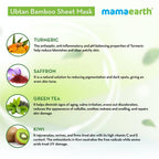 Mamaearth Ubtan Bamboo Sheet Mask with Turmeric & Saffron | Grocsy