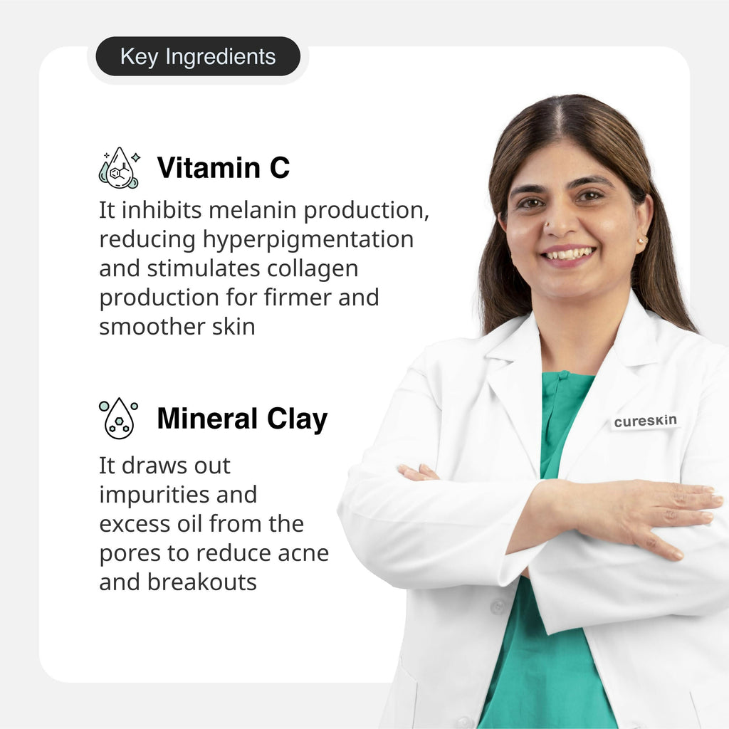 Cureskin Vitamin Boost Face Mask for Glowing Skin | Grocsy