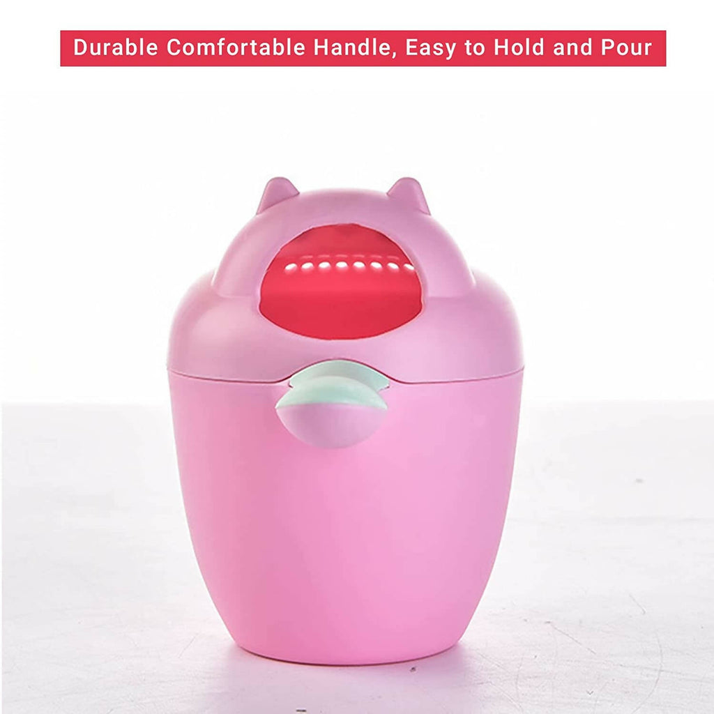 Safe-O-Kid Hair Washing Mug, Baby Shampoo Cup, Baby Shower, Baby Bath Tumbler/Rainer, Pink | Grocsy