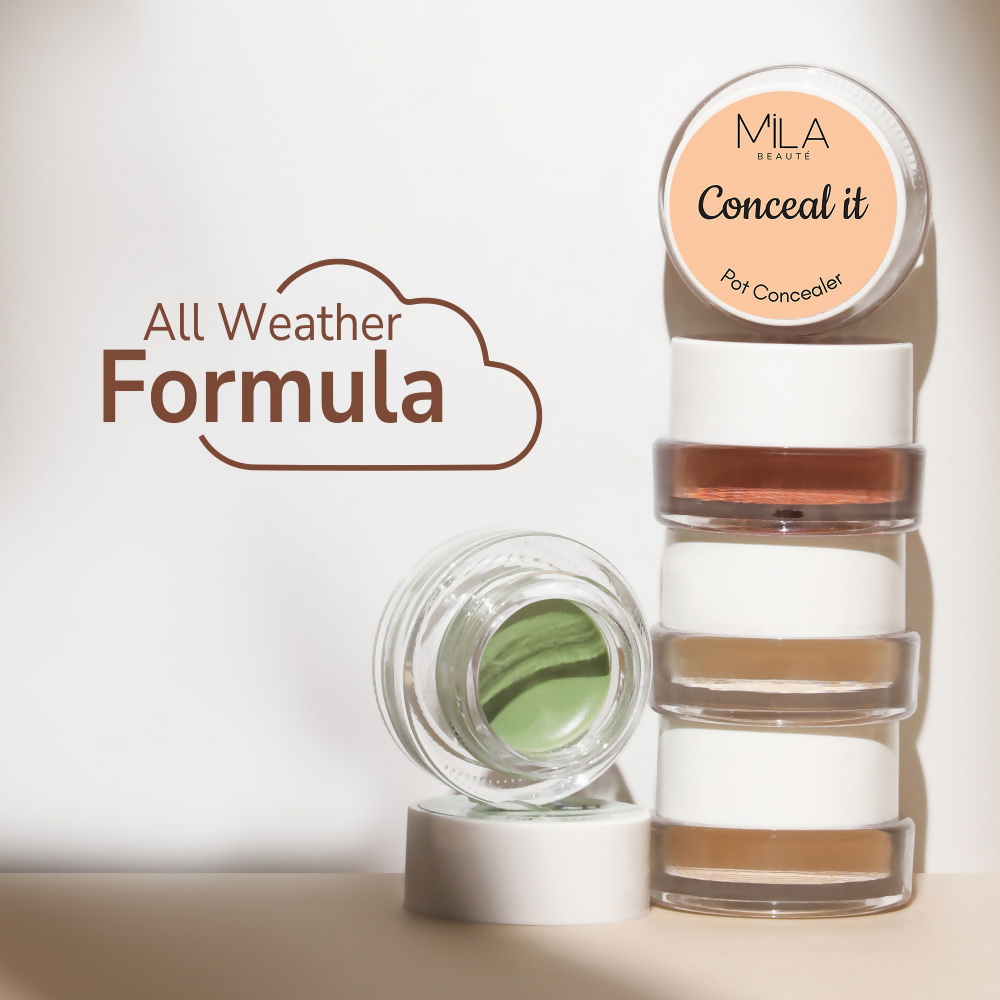 Mila Beaute Conceal It Pot Concealer Creamy Matte Finish with SPF 15 - Pure Beige | Grocsy