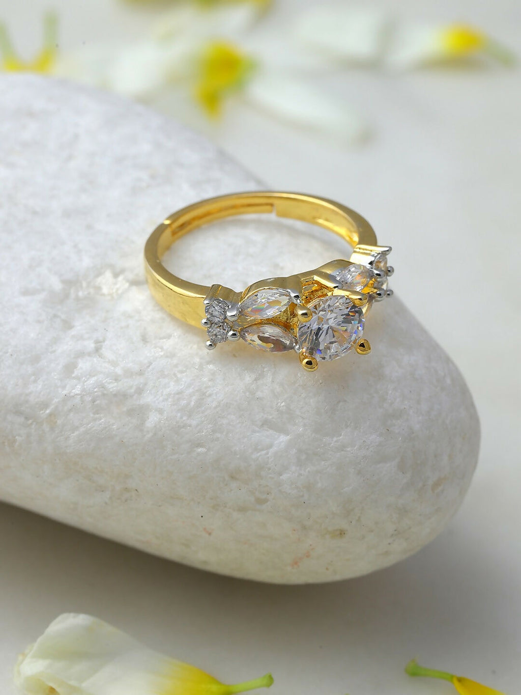 Diamond and Solitaire Ring- Ruby Raang | Grocsy