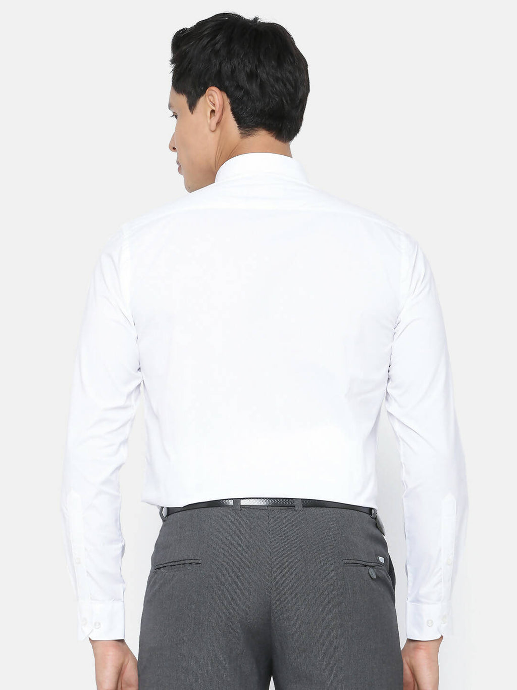 Ramraj Cotton Mens Full Sleeve Formal 100 % Cotton White Shirt | Grocsy