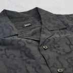 Diva Globe Black Lapel Collar Shirt | Grocsy