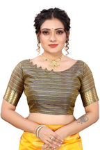 Vamika Ethnic Fire Yellow Weaving Banarasi Jacquard Saree | Grocsy