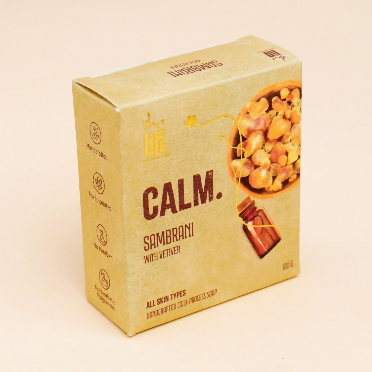 Isha Life Calm. Sambrani With Vetiver Handcrafted Soap | Grocsy