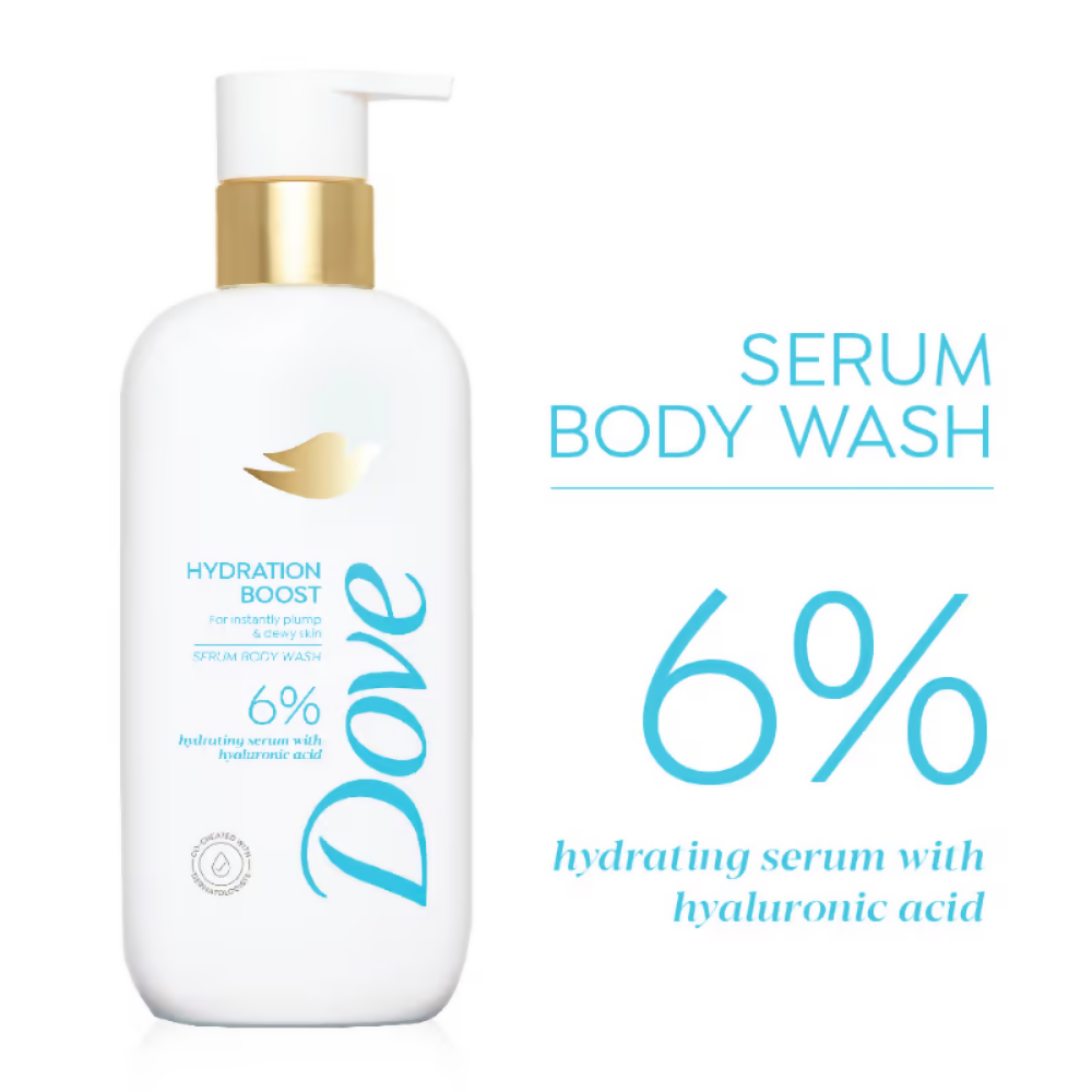 Dove 6% Hydrating Serum With Hyaluronic Acid Hydration Boost Bodywash | Grocsy