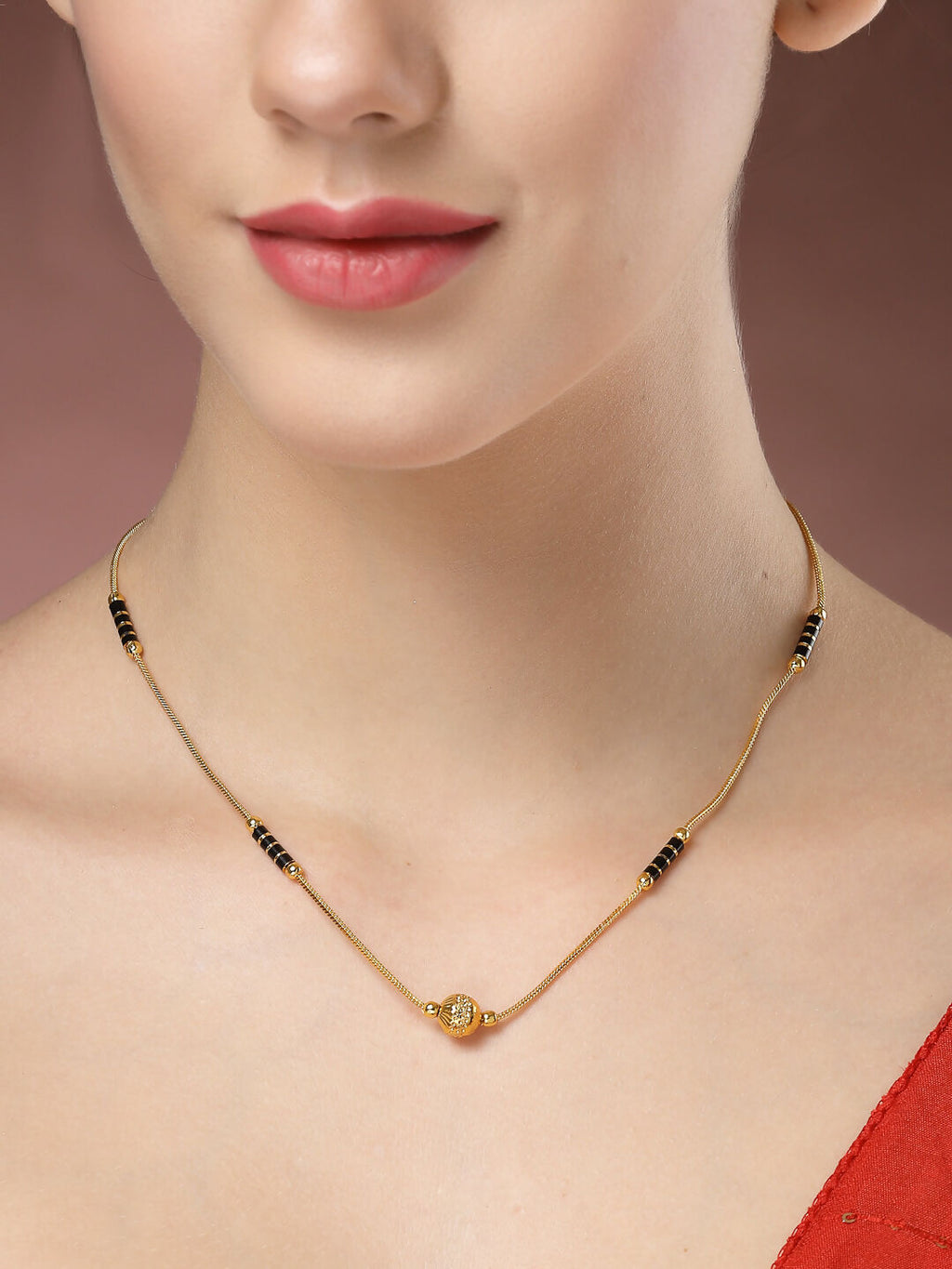 NVR Women's Gold-Polished Mangalsutra | Grocsy