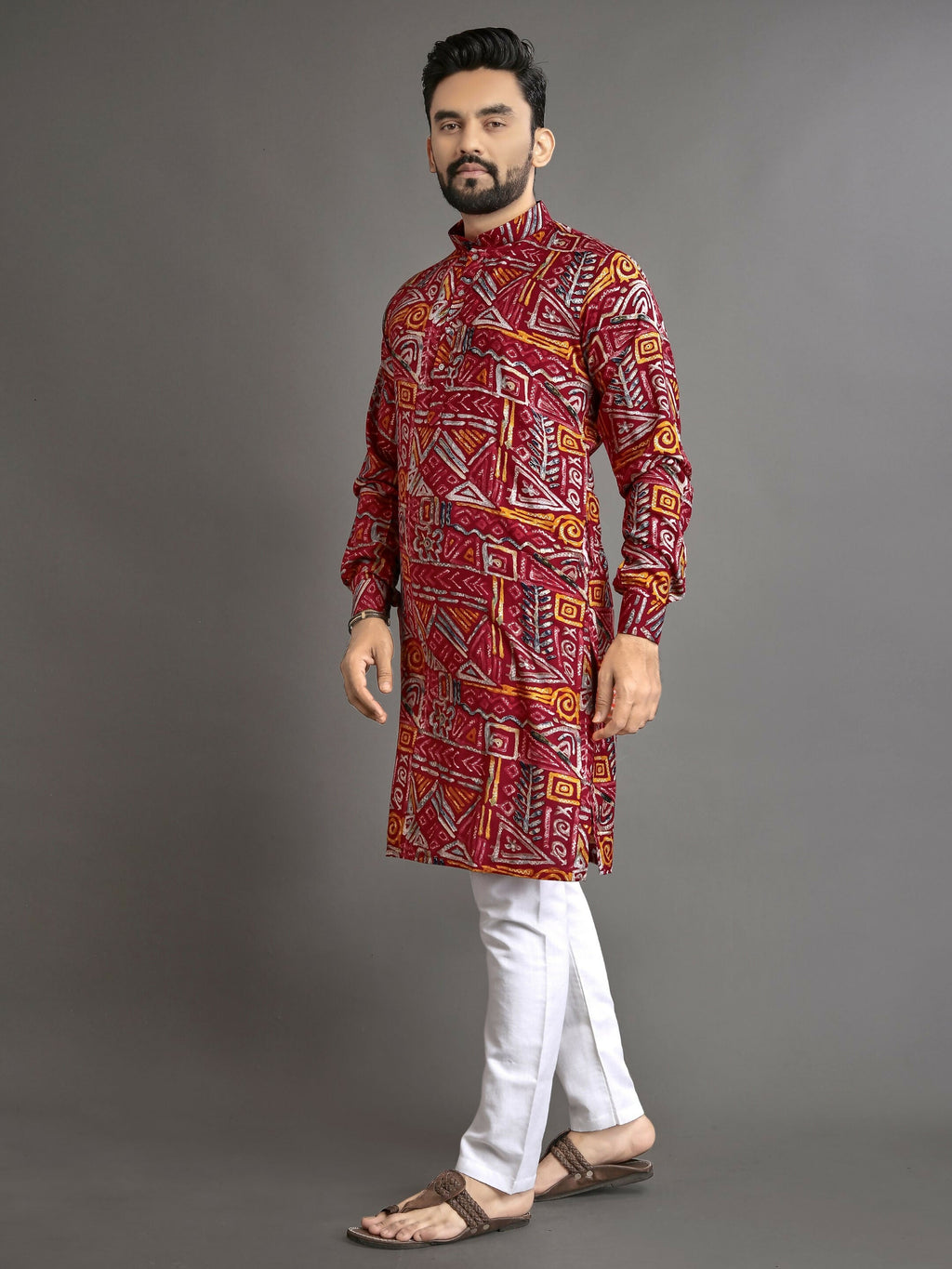 Anaita Multicolor Printed Cotton Straight Kurta | Grocsy