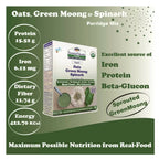 TummyFriendly Foods Certified Organic Oats, Green Moong, Spinach Porridge Mix for 8 Months Old | Grocsy