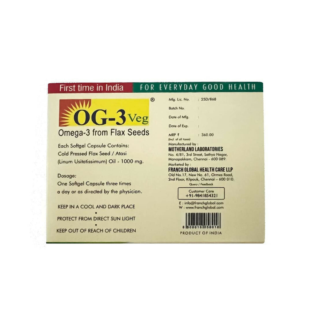 Franch OG-3 Veg Capsules | Grocsy