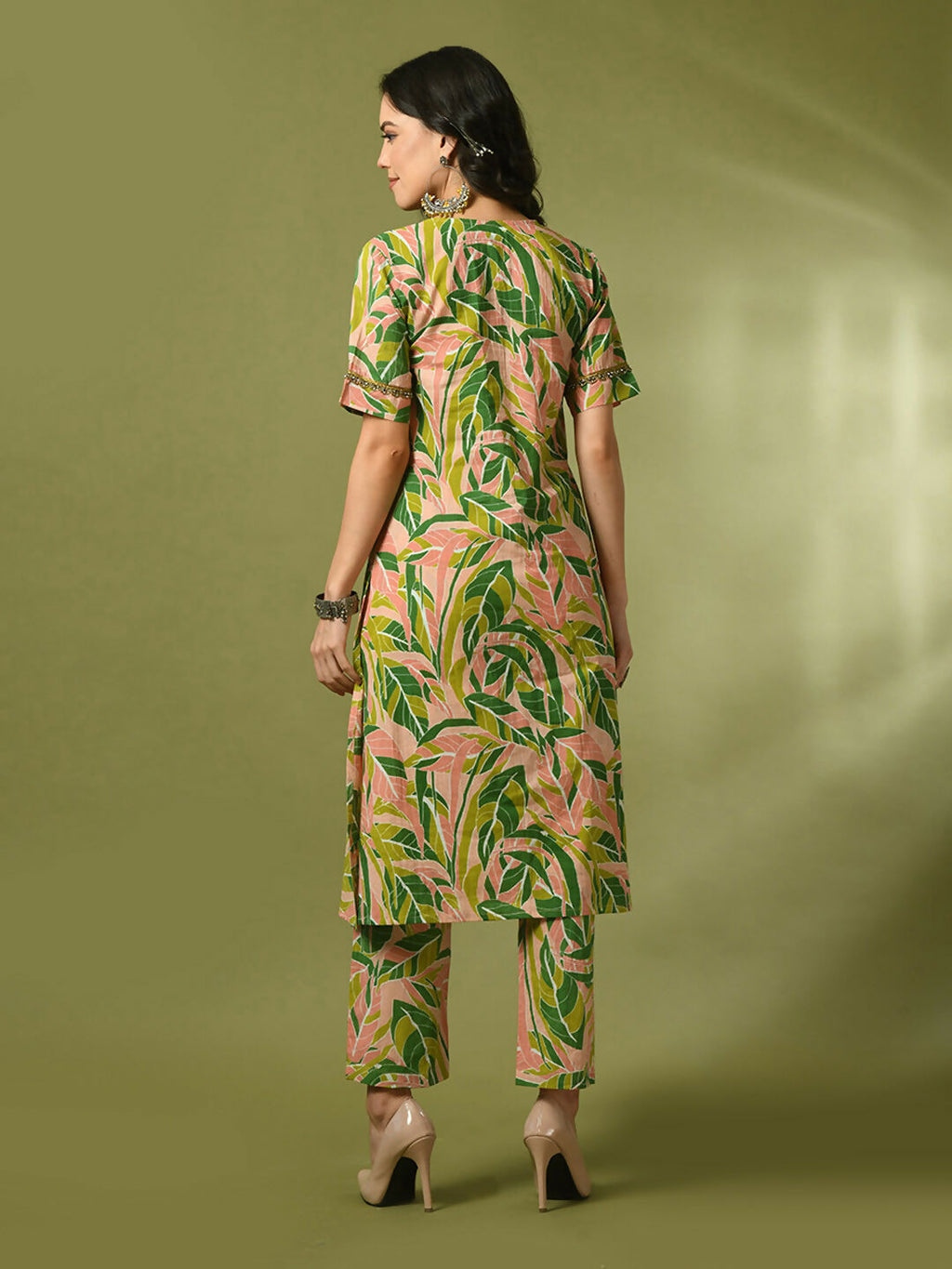 Myshka Women's Multi Printed Cotton Straight Party Kurta Set | Grocsy