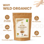 Wild Organic Sandalwood Powder for Skin Brightening Face And Body Pack | Grocsy