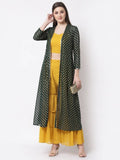 Myshka multi color Color Georgette Solid Top With Pant And Shrug Set | Grocsy