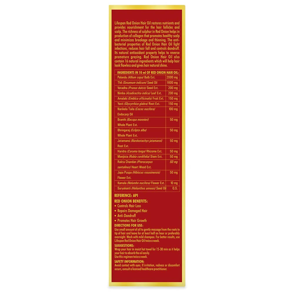 LifeSpan Red Onion Hair Oil | Grocsy
