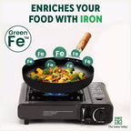 The Indus Valley 100% Pure Iron Cookware Set: Kadai+ Tawa+ Fry Pan, Toxin-free Sheet Iron, Pre-seasoned, Induction & Gas, Kitchen Set for Home, Tadka Pan | Grocsy