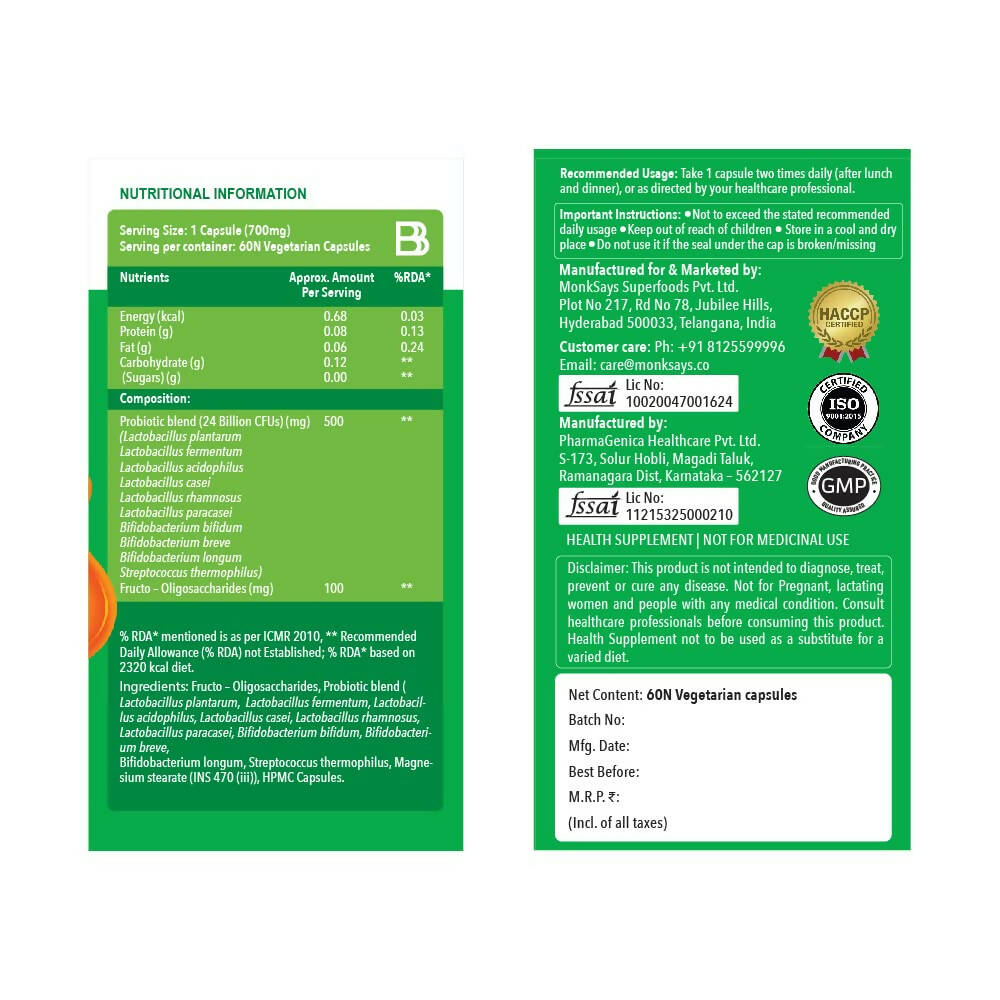 BBETTER Probiotics 24 Billion CFU Capsules | Grocsy