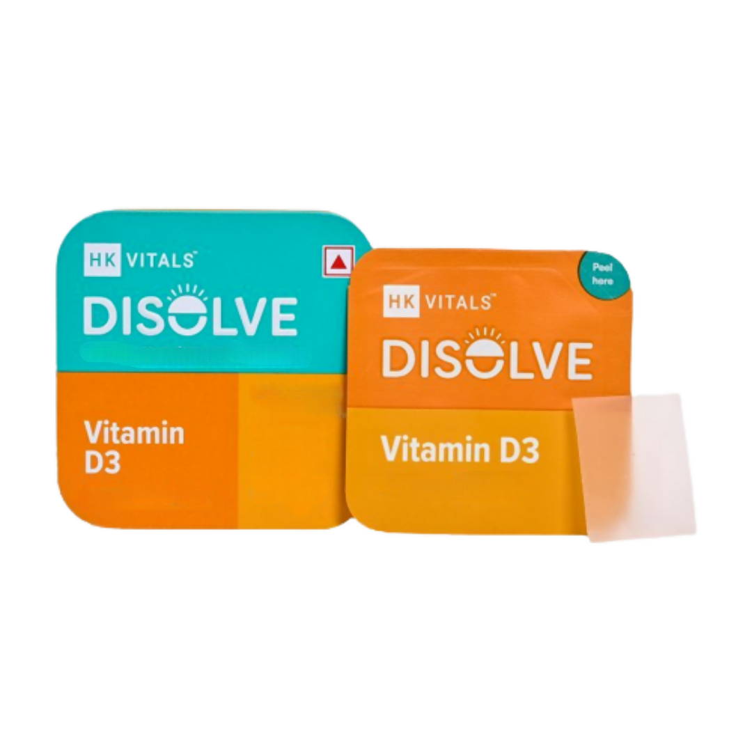 HK Vitals Disolve Vitamin D3 Strips - Raspberry Flavour | Grocsy